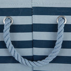 Bone Dry Pet Storage Collection Striped Paw Patch Bin, Dark Navy, Small Round