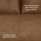 SIMPLIHOME Morrison Left Sectional Sofa in Full-Grain Genuine Leather, Caramel Brown, 102-inches Wide, L-Shaped Leather Couch with Left Chaise for The Living Room and Family Room