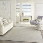 Nourison Positano Indoor-Outdoor Light Grey 5' x 7' Area Rug, Easy Cleaning, Non Shedding, Bed Room, Living Room, Dining Room, Backyard, Deck, Patio (5x7)