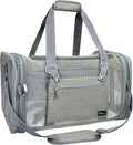 Soft-Sided Pet Carrier for Cats Small Dogs of 15 Lbs Medium Grey