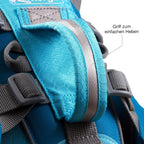 Kurgo Big Baxter Dog Backpack, Dog Saddlebag, Dog Pack, Adjustable Saddlebag for Hiking, Walking, Running, Camping, Chili Red/Barn Red