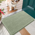 OLANLY Dog Door Mat for Muddy Paws 24x16, Absorbs Moisture and Dirt, Absorbent Non-Slip Washable Doormat, Quick Dry Chenille Mud Mat for Dogs, Entry Indoor Entryway Carpet for Inside Floor, Sage Green