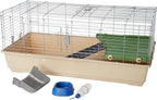 Amazon Basics Top Access Small Animal, Rabbit & Guinea Pig Cage, Ferret Cage Habitat With Accessories, Jumbo, Multicolor, 48.6"L x 26.6"W x 20.6"H