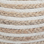 SIMPLIHOME Yolanda Boho Round Pouf in Natural Jute for the Living Room, Bedroom and Kids Room