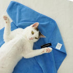 Unconditional Love | Premium Pet Drying Towel | Ultra Absorbent and Soft Microfiber Towel for Dogs and Cats (Blue) XL