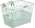Retrospec Apollo Detachable Front Bike Basket Steel Half-Mesh with Integrated Detachable Hooks and Built-In Handle, Easy Assembly and Portability for Bicycles