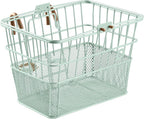 Retrospec Apollo Detachable Front Bike Basket Steel Half-Mesh with Integrated Detachable Hooks and Built-In Handle, Easy Assembly and Portability for Bicycles