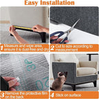 Cat Scratch Furniture Protector - 100" x 13.8" Trimmable Self-Adhesive Cats Claws Scratch Pads, DIY Cat Climbing Couch Protector for Scratch Post Cat Tree Replacement Indoor (Dark Gray)