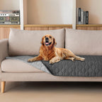 gogobunny 3X Stronger Waterproof Pet Blanket, Scratch Proof Furniture Protector for Dogs Cats, Reversible Cover 30x70 Inch, Dark Grey/Light Grey