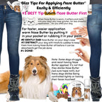 The Blissful Dog Collie Nose Butter for Dry, Cracked Skin, Lick-Safe Dog Nose Balm with Moisturizing Shea Butter, Almond, Olive, and Essential Oils, Pet Supplies, Uncented, 2 oz.
