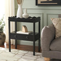 SAFAVIEH Home Collection Darlyn Matte Black 1-Drawer Rectangle Accent Table