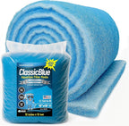 Aquatic Experts Classic Bonded Aquarium Filter Pad -12 Inches by 12 Feet by .75 Inch - Blue and White Filter Media Pad Bulk - Replacement Filter Rolls of Prefilter Floss - Made in USA