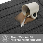 GRANNY SAYS Kitchen Mats for Floor Resist Dirt Kitchen Rugs Non Slip Washable, Small Rug for Sink Laundry Thick Durable Polypropylene Comfort Standing, 32" x 20", Charcoal Grey