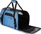 EliteField Soft Pet Carrier (3 Year Warranty, Airline Approved) Soft Sided Dog Puppy Cat Carrier Travel Bag (X-Large: 21" L x 12" W x 13" H, Sapphire Blue)