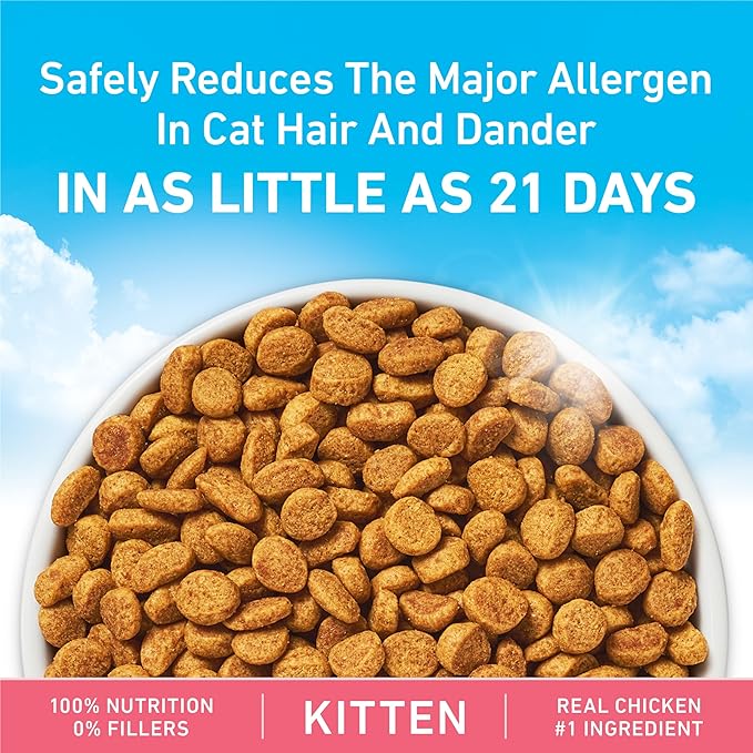 Purina ONE LiveClear Allergen-Reducing Dry Kitten Food Formula with Real Chicken As The Number One Ingredient - 5 lb. Bag