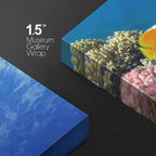 wall26 Canvas Print Wall Art Tropical Yellow Fish with Vibrant Coral Reef Nature Ocean Photography Realism Nautical Scenic Relax/Calm Multicolor Ultra for Living Room, Bedroom, Office - 12"x18"