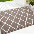 Finchitty Indoor Door Mat, Dirt Resistant and Absorbent, Low-Profile, Non-Slip, Washable Inside Floor Mats for Front Door, Back, and Entrance, 32" x 20", Brown