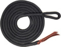 Double Braid Lead Rope with Eye Splice Loop, 12-14FT Lengths (Black, 14 ft.)