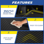 Michelin Vehicle Mats, Premier Series All-Weather TPE Custom Fit Liner for Honda Accord Gasoline & Hybrid 2018-2026 Trunk Mat(1 Piece)
