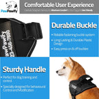 PawPawify Custom No Pull Dog Harness with Name and Phone Number, Heavy Duty Personalized Pet Vest to Prevent Tugging, Pulling, or Choking, Training and Walking (New Black, S (10-19LBS))