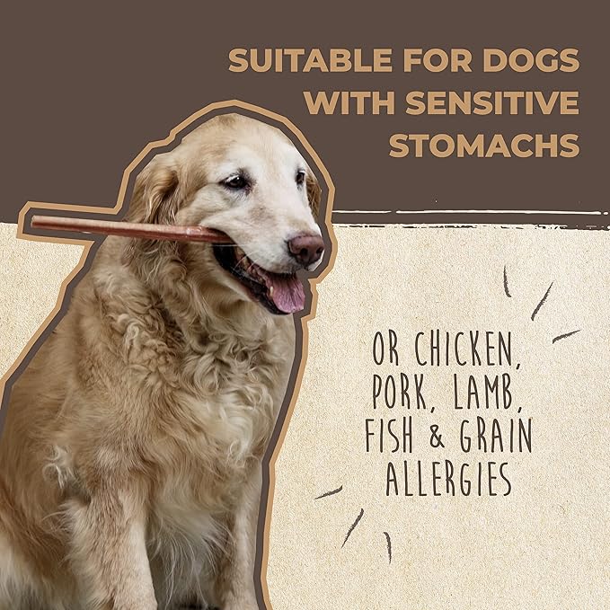 Mighty Paw Naturals Variety Pack Bully Sticks for Dogs - Grass Fed Beef Chews. Dog Bully Sticks for Large Pets, Medium and Small Breeds. Lower Odor Treats for Small Pets. Single Ingredient