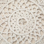 SIMPLIHOME Coates Boho Round Macrame Pouf in Natural Cotton for the Living Room, Bedroom and Kids Room