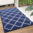 Finchitty Indoor Door Mat, Dirt Resistant and Absorbent, Low-Profile, Non-Slip, Washable Inside Floor Mats for Front Door, Back, and Entrance, 32" x 20", Navy