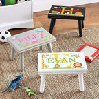 Let’s Make Memories Personalized My Own Name Step Stool - Children’s Step Stool - Sturdy Wood – Non-Toxic Paint, Sealer - Mermaid Design - Espresso - 14’Wx9.25”Lx8.75”H - Ages 3+