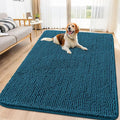 Smiry Dog Door Mat for Muddy Paws 71x46, Absorbs Moisture and Dirt Doormat, Non-Slip Washable Quick Dry Chenille Front Door Mat Indoor Entrance, Entryway Carpet for Inside Floor, Atlantic Blue