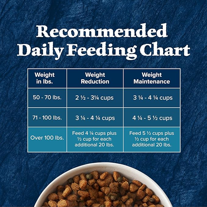 Blue Buffalo Wilderness Natural High-Protein Healthy Weight Dry Food for Large Breed Adult Dogs, Chicken Recipe, 28-lb Bag