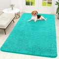 OLANLY Dog Door Mat for Muddy Paws 70x46, Absorbs Moisture and Dirt, Absorbent Non-Slip Washable Doormat, Quick Dry Chenille Mud Mat for Dogs, Entry Indoor Entryway Carpet for Inside Floor, Teal