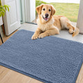 Smiry Dog Door Mat for Muddy Paws 36x24, Absorbs Moisture and Dirt Doormat, Non-Slip Washable Quick Dry Chenille Front Door Mat Indoor Entrance, Entryway Carpet for Inside Floor, Airy Blue