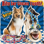 Heavy Duty Dog Toy for Aggressive Chewers – Tough Chew Toys for Large Dogs, Ideal for Tug-of-War & Teeth Cleaning, with 3 Rope Toys & 2 Dog Bags