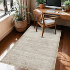 Washable 3x4 Entryway Area Rugs: Abstract Water-Resistant Kitchen Rug Indoor Low Pile Nursery Room Carpet Anti-Slip Netural Bathroom Runner Rug Small Soft Beside Floor Mat for Bedroom(3x4,Beige/ivory)