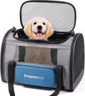 BurgeonNest Cat Carrier for Large Cats 20 lbs, Soft-Sided Pet Carrier for Small Dogs Medium Puppy Under 25 lbs, Puppy Travel Bag with Big Storage Bag, 4 Ventilated Windows, 3 Doors