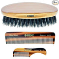 Kent Set of 3, 81T Small Beard and Mustache Comb, Fot All Fine Pocket Comb and PF22 Hair Brush and Beard Bruh, Best Beard and Mustache Grooming Kit for Travel and Home Beard Care, Made in England