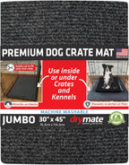 Drymate Premium Dog Crate Mat Liner, Absorbent, Waterproof, Non-Slip, Washable Puppy Pee Pad for Kennel Training - Use Under Pet Cage to Protect Floors, Cut to Fit Design (USA Made) (Dgrey)(30”x45”)