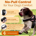 Bark Appeal Pink Plaid No-Pull Dog Harness for Extra Large Sized Pets – Adjustable, Reflective Vest with 3 Leash Clips for Added Control, Easy Walks & Training – XXL
