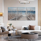 Canvas Wall Art Decor Large Wall Art Pictures for Living Room Beach Coastal Wall Art Decor Artwork for Walls Landscape Natural Wall Art Prints Art Work For Room Office Home Wall Decor 24" X 36" X 3pcs