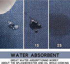 Kitchen Mat Set of 2 PCS, Cushioned Non Slip Rugs for Kitchen Floor, Absorbent Runner Comfort Standing Mats Washable for Kitchen, Office, Home (Dark Blue, 17.3"x47"+17.3"x71")