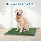 PETMAKER Artificial Grass Puppy Pee Pad for Dogs and Small Pets, 20” x 30” | Reusable 4-Layer Turf Pads for Dogs with Tray, Indoor and Outdoor Fake Grass Potty, Pet Supplies