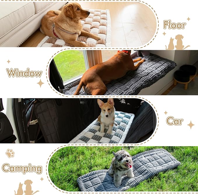 Couch Cover for Sofa, Sectional Couch Cover for Dogs, Sofa Cover Washable, Cushion Cover Blanket Pad Bed Mat for Pets, Fleece Furniture Protector, Brown, 27.6x59in