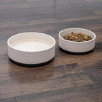 Fuzzl Titan Bamboo Dog Bowl Medium with Ultra Grip Rubber Base Pet Bowl 7 inch