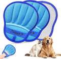 Upgraded Pet Hair Removal Glove for Dogs & Cats, Electrostatic Five-Finger Hair Remover for Furniture, Couch, Carpet, Clothing& Car Seat, 2Pcs Reusable Magic Brush Pet Hair Remover Tool (Blue)