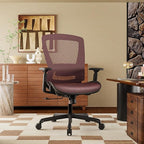 ELABEST T96 Mesh Office Chair,Ergonomic Computer Desk Chair,Sturdy Task Chair- Adjustable Lumbar Support & Armrests,Tilt Function,Comfort Wide Seat,Swivel Home Office Chair