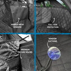 Bulldogology Cargo Liner for SUV - Heavy Duty Pet Trunk Liner Cargo Cover - Waterproof Cargo Cover for Dogs Hair, Muddy Paws - Protector Cargo Mats for Back of SUV (Large, Black)