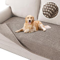 H.VERSAILTEX Plush Chenille Dog Bed Cover Thick Soft Sofa Cover for 3 Cushion Couch Anti Slip Couch Cover Furniture Protector for Dog, Pet, Cat (35" x 82", Cuban Sand)