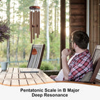 Large Aluminium Wind Chimes 37" Inches to Create a Zen Atmosphere Suitable for Outdoor, Garden, Patio Decoration Wind Chimes with Wind Catcher Suitable as A Gift for Unisex(2 Pack Coffe)