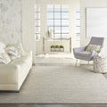 Nourison Positano Indoor-Outdoor Light Grey 5' x 7' Area Rug, Easy Cleaning, Non Shedding, Bed Room, Living Room, Dining Room, Backyard, Deck, Patio (5x7)
