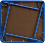 Flash Furniture Mindy Kids Blue Folding Table with Padded Top and Powder Coated Locking Legs